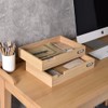 Kirigen Wood Desk Organizer Stackable Paper Tray Set of 2