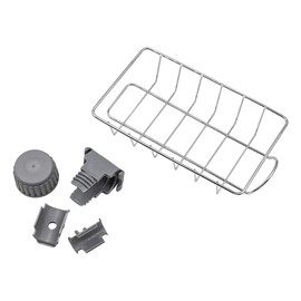 NUZAMAS Faucet Sponge Holder Faucet Sink Caddy Organizer Shampoo Shelf and Brush Hanging Stainless Steel Tap Sink Soap Rack for Bathroom Kitchen