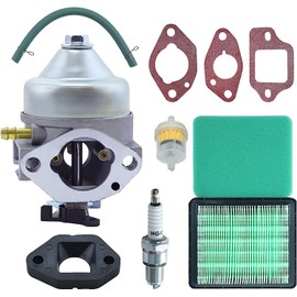 16100-Z0Y-813 Carburetor for Honda GCV190 GCV190A GCV190LA HRB217 HRX217 HRX217K1 HRX217K2 Lawn Mower, Carburetor + Gasket Kit + Fuel Filter + Spark Plug + Fuel Line + Fuel Pump + Air Filter