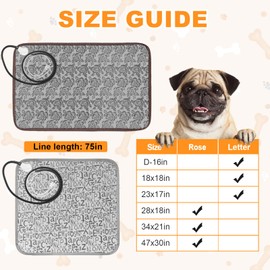 Bestio Dog Heating Pad,Extra Large Heating Pads for Dogs,Heated Pet Bed Outdoor with Chew Resistant Steel Cord,Outdoor Heating Pad for Pets Birth,Newborns or Elder Pets(Rose,47×30 in)