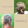 Hoyols Small Hair Elastics Brown, Premium Plastic Girls Hair Ties