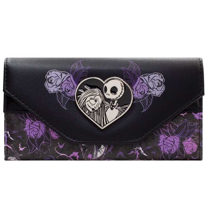 Nightmare Before Jack & Sally Christmas Floral Purse Clutch Coin