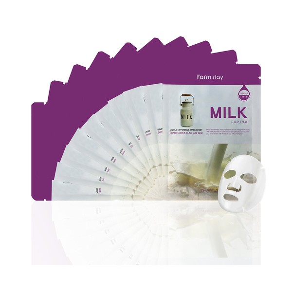 Farm Stay Visible Difference Milk Mask Sheet 10pcs