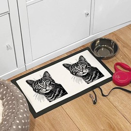 'Cat Portrait' Pet Feeding Mat (PM00020156)