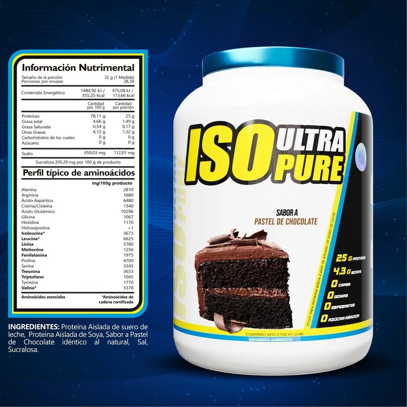 Proteína ISO Ultra Pure de BHP Nutrition en Polvo, 908