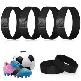 ZKGYUS Pack of 6 Shoelaces Fixing Tape for Football Boots Against Loosening Loosening Loops, Tear-Resistant Fixation Made from Sustainable RPET, Green, 2 cm x 18 cm
