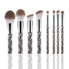Natural goat hair make-up brush set with cosmetic bag by