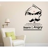 Wallstick Learn to Angry wallstickers (Vinyl 70 cm x 50