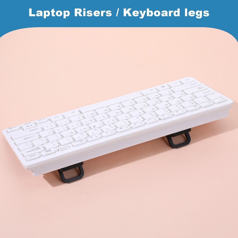2Pcs Self-Adhesive Mini Portable Laptop Stand Foldable Portable Computer Keyboard
