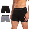PurityLock Men's Washable Incontinence Boxer Briefs, Cotton Incontinence Underwear with
