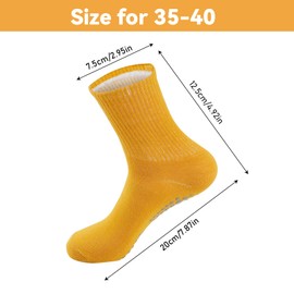 Luckwaii Stopper Socks Yoga Socks Women, 6 Pairs Grip Socks Pilates Socks Non-Slip Yoga Socks Studded Socks Non-Slip Socks Adult for Women Dance Barre Ballet Dance Trampoline Workout Sports