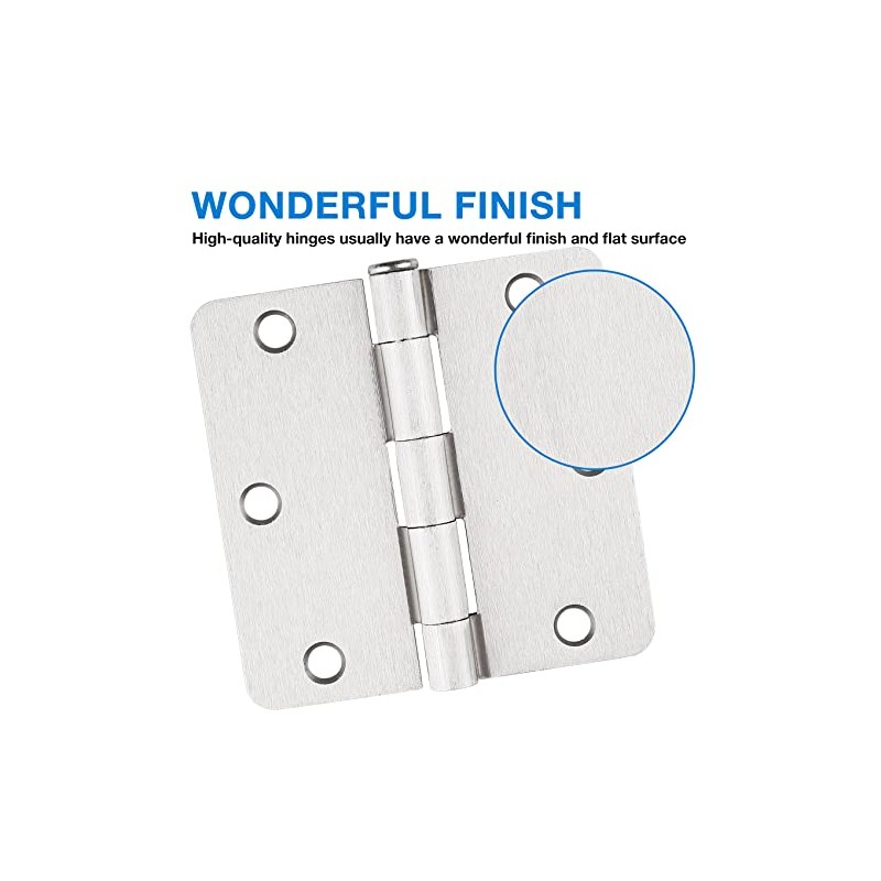 18 Pack Satin Nickel 3.5 Inch x 3.5" 1/4" Radius