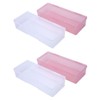 4pcs Manicure Tool Storage Case Nail Art Pens Nail Brush