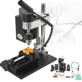 EWANYO Benchtop Drill Press, Mini Drill Press, Portable Electric Drilling Machine Adjustable 7-Speed, CNC 775 Motor B10 Chuck 0.6-6mm Metal Wooden DIY Jewelry Making Crafts Tool