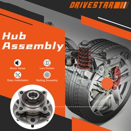 DRIVESTAR 950-004 2WD Front Left/Right Wheel Hub & Bearing Assembly for Toyota 4Runner 2003-2019, 2005-2019 Tacoma, 2005-2017 Hilux, 2007-2009 FJ Cruiser, 2WD Models Only, 6-Lug(Pair)