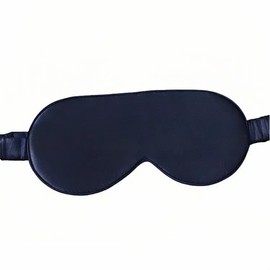 LOHAS Home 100% Nature Double-Sided Mulberry Silk Shading Eye Mask with Silk Strap, Navy