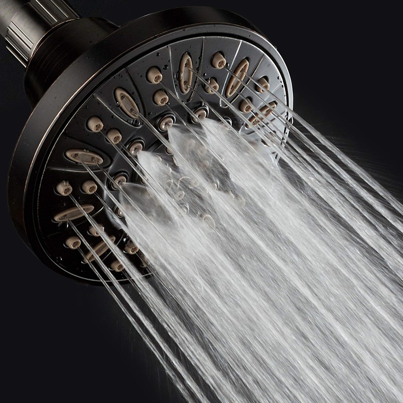 AquaDance OIL RUBBED BRONZE High Pressure 6-Setting 4" Shower Head