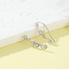 Celtic Knot Earrings Ear Climber Earrings for Women 925 Sterling Silver Ear Crawler Cuff Earrings Crawler Earrings for Women