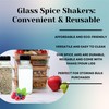 JARMING COLLECTIONS 16oz Glass French Square Spice Shakers with Lids