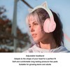 RGB Light Cat Ear Headphone, Foldable 3.5mm Wired Wireless BT