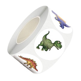 /500 unidades de pegatinas de dinosaurio, etiquetas para álbumes de recortes, sellos, pegatinas para sobres de bricolaje para fiestas, 3,8 CM