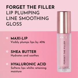 Lawless Women's Forget The Filler Lip Plumper Line Gloss, Lavender Sorbet, Pink, 0.11 Fl Oz (Pack of 1)