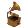 Hometime Metal Mantel Clock - Vintage Style Gramophone