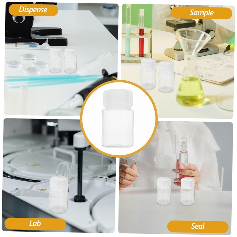 FUNOMOCYA 6Pcs Sealing Liquid Storage Bottles Transparent Sample Containers for