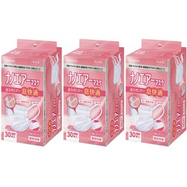 Iris Ohyama PK-TN30S Non-Woven Mask, Set of 90, Nano Air Mask, Small Size, 30 Pieces, Set of 3, White