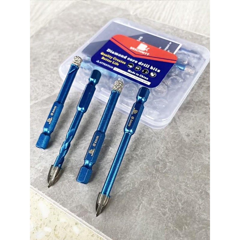 Diamond Drill Bit - BRSCHNITT 10pcs 1/4 inch Masonry Drill