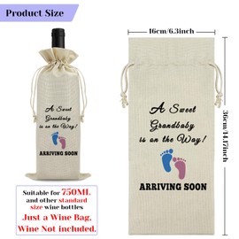 Vadaka New Grandparents Gifts First Time Grandparents Gifts Wine Bags Promoted to Grandparents Gift Pregnancy Announcement Gift for Grandparents New Grandma New Grandpa Gift Pregnancy Reveal Gift