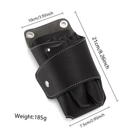 OATIPHO Hairdressing Scissor Bag Durable Leather Scissors Pouch for Salon Barber Multi Functional Crossbody Waist Bag Capacity for Tools Professional Organizer for Hairdressers