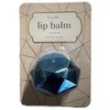 Vanilla Lip Balm, Geometric Design, 0.3 oz, Blue Crystal Shape