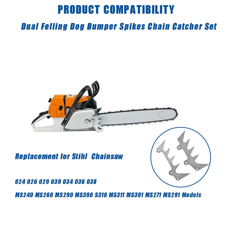 Autoparts Dual Felling Dog Bumper Spikes Chain Catcher Set Replacement
