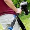 C-333+M-1 Carbon Fiber Portable Outdoor Telescopic Monopod Tripod Mountaineering Cane