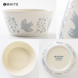 Mino Pottery PLANTAREE-LINTU- 130 Pack Bowls, White, Set of 2, 5.1 inches (13.0 cm)