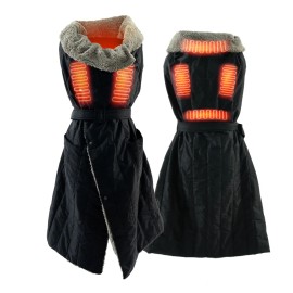 Ex-stock Overseas 2in1 Outdoor Fast Heating Nylon Sherpa Waterproof Heated Jackets Graphene Electric Heating Blanketsize: 50" * 60", color: Black