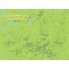 Adirondack High Peaks Checklist 18x24 Poster (Bright Green)