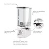 TAYAMA 55 lbs. Capacity Rice Dispenser Grain Storage Container,White