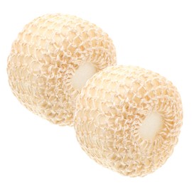 Ipetboom 2Pcs Natural Jute Bath Scrubber Balls Soft Exfoliating Shower Loofahs Body Cleaning Tool for Skin Types for Daily Use in Shower or Bath