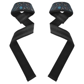 Rosette Pattern Turquosie - Correas de levantamiento de pesas antideslizantes de 26 pulgadas, par de correas de gimnasio para levantamiento de pesas, levantamiento de peso, ejercicio y entrenamiento