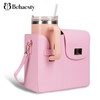Behaesty Adjustable Waterproof Crossbody Bag for Drink Holder with Wallet