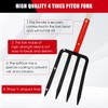 Dikuyeel Heavy Duty Garden Fork for Digging, 4 Tines Pitch