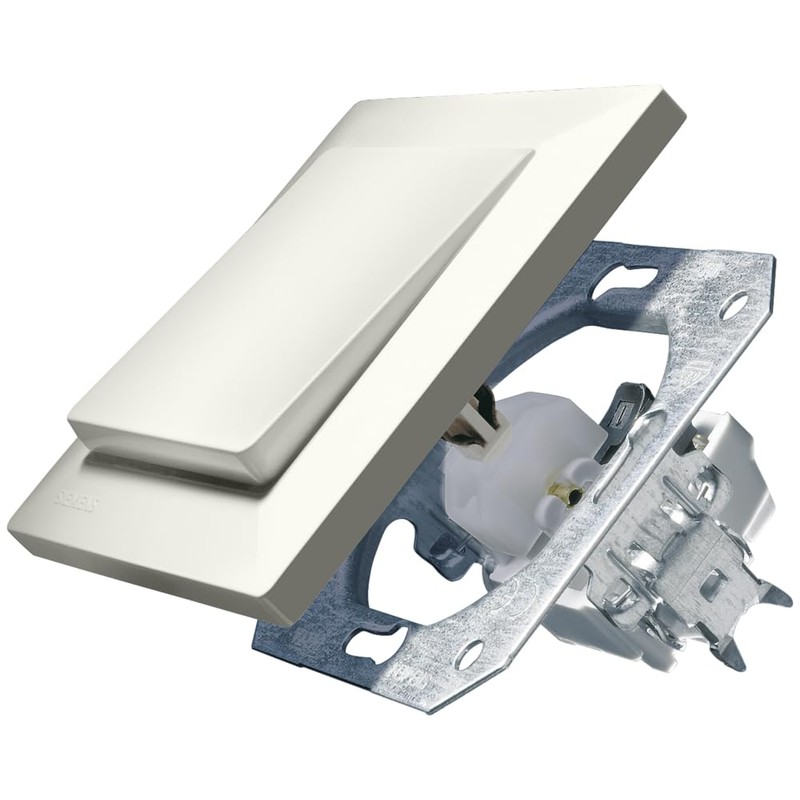 Siemens Complete Set Light Switch Insert White Titanium