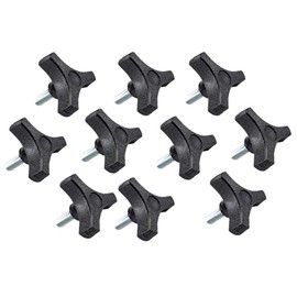10PCS 1/4 20 Male Thread Wing Nut Knob 2 inch Diameter with 2 inch Long Threaded Post for Lawn Mower, Woodworking Tools & Jigs, Clamps Umbrella Base, Wing Nut Knob