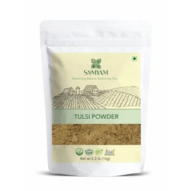 Samyam Tulsi Leaves Powder (Ocimum tenuiflorum) - 1Kg (2.2 lb) Pack | Holy Basil Leaves