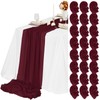 24 Packs Burgundy Cheesecloth Table Runner,10ft Wine Red Rustic Gauze
