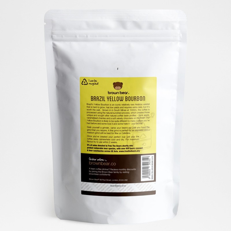Brazilian Coffee Beans 227g - Brazil Yellow Bourbon Speciality Coffee