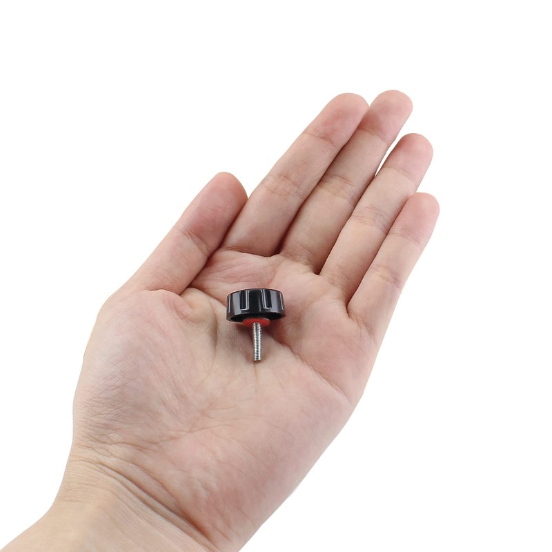 Waziaqoc 5pcs Universal Fishing Reel Handle Screw Caps, Black Screws