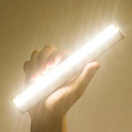 Leadleds 3-Pack Battery Operated 10-LED Motion Sensor Light Bar Stick-on Anywhere Portable Closet Cabinet LED Night Light Wall Light Stairs Light Step Light Bar